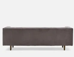 LORETTA mid-century modern velvet 3-seater sofa
