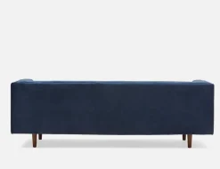 LORETTA mid-century modern velvet 3-seater sofa