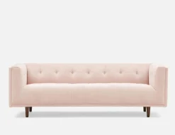 LORETTA mid-century modern velvet 3-seater sofa