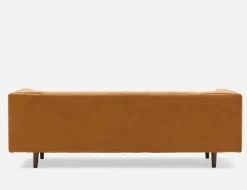 LORETTA mid-century modern velvet 3-seater sofa