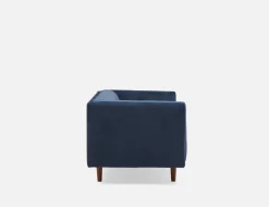 LORETTA mid-century modern velvet 3-seater sofa