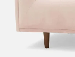 LORETTA mid-century modern velvet 3-seater sofa