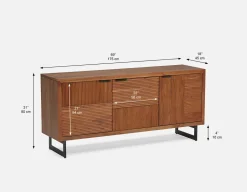 LYON acacia wood sideboard 175 cm