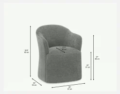 MAGNUS dining chair on casters