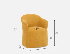 MAGNUS dining chair on casters