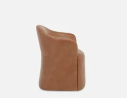MAGNUS leatherette dining chair on casters