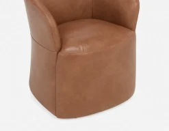 MAGNUS leatherette dining chair on casters