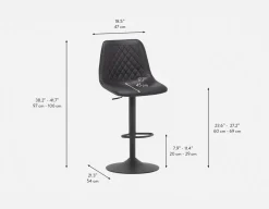 MALI adjustable counter height swivel stool