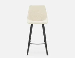 MALI mid-century modern bar stool with backrest 76 cm
