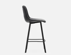 MALI mid-century modern bar stool with backrest 76 cm