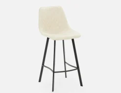 MALI mid-century modern bar stool with backrest 76 cm