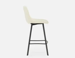 MALI mid-century modern bar stool with backrest 76 cm
