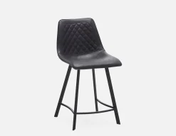 MALI mid-century modern bar stool with backrest 76 cm