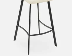 MALI mid-century modern bar stool with backrest 76 cm