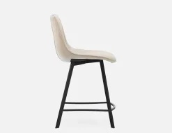 MALI mid-century modern counter stool with backrest 61 cm