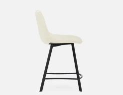 MALI mid-century modern counter stool with backrest 61 cm