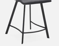 MALI mid-century modern counter stool with backrest 61 cm