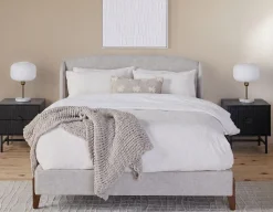 MARCIA mid-century modern upholstered king size bed