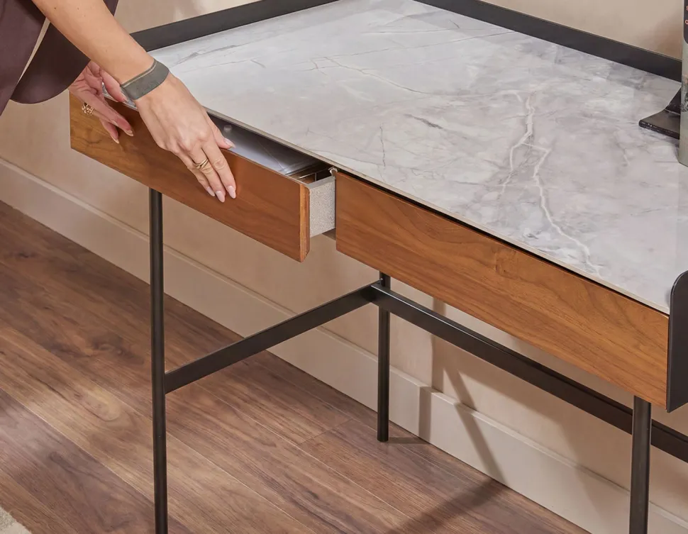 MARTIN desk with ceramic top (width: 100 cm)