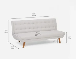 MAXIMUS tufted sofa-bed