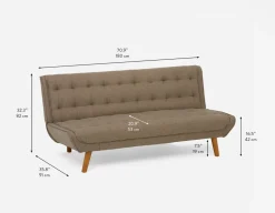 MAXIMUS tufted sofa-bed