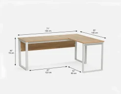 MICK reversible l-shaped desk