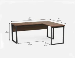 MICK reversible l-shaped desk