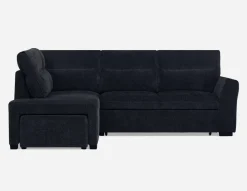MINNESOTA left-facing sectional sofa-bed with storage
