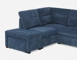 MINNESOTA left-facing sectional sofa-bed with storage