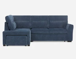 MINNESOTA left-facing sectional sofa-bed with storage