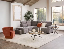 MINNESOTA left-facing sectional sofa-bed with storage