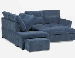 MINNESOTA left-facing sectional sofa-bed with storage