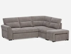 MINNESOTA left-facing sectional sofa-bed with storage