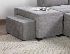 MINNESOTA left-facing sectional sofa-bed with storage