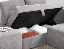 MINNESOTA left-facing sectional sofa-bed with storage
