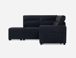 MINNESOTA left-facing sectional sofa-bed with storage