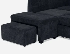 MINNESOTA left-facing sectional sofa-bed with storage
