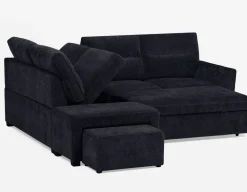 MINNESOTA left-facing sectional sofa-bed with storage