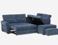 MINNESOTA right-facing sectional sofa-bed with storage