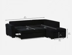 MINNESOTA right-facing sectional sofa-bed with storage