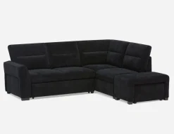 MINNESOTA right-facing sectional sofa-bed with storage