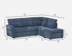 MINNESOTA right-facing sectional sofa-bed with storage