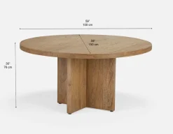 MISTRA recycled timber dining table 150 cm
