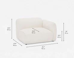 MODENA modular sofa right arm customize to fit your space