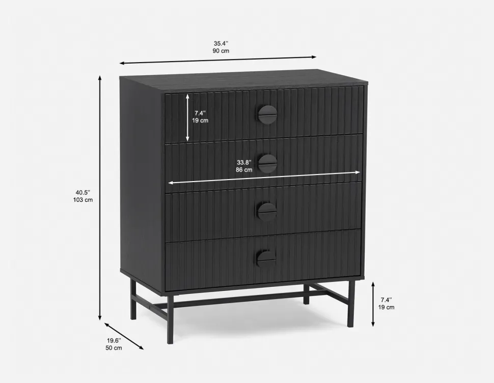 MONTANA modern 4-drawer dresser