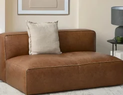 MONTE 100% leather classic loveseat sofa