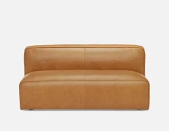 MONTE 100% leather classic loveseat sofa