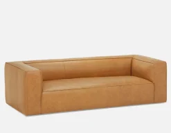 MONTE 100% leather classic loveseat sofa