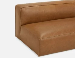 MONTE 100% leather classic loveseat sofa
