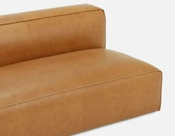 MONTE 100% leather classic loveseat sofa